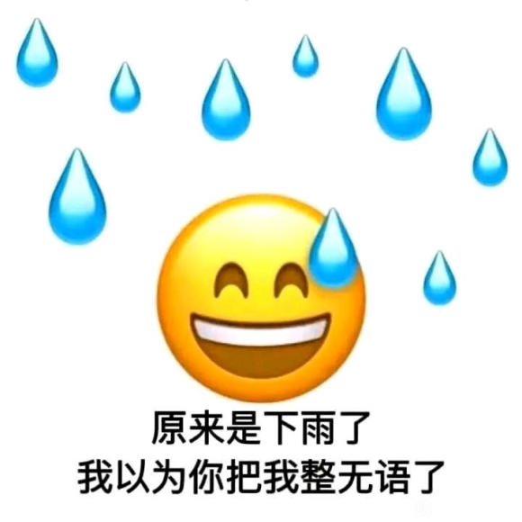 原来是下雨了 我还以为你把我整无语了