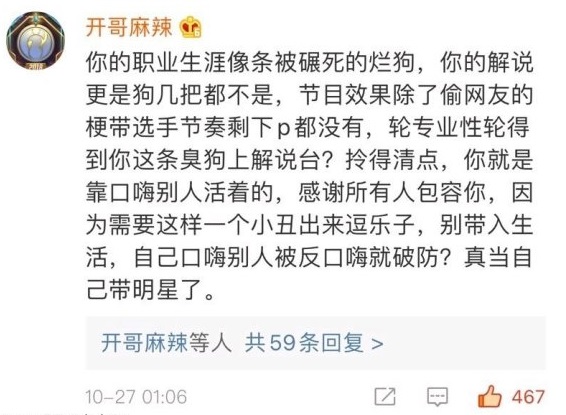 你的职业生涯像条被碾死的烂狗全文