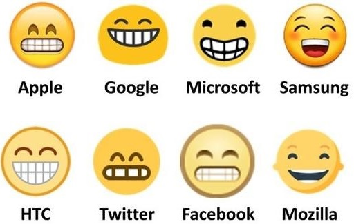 不同平台的emoji表情显示不一样