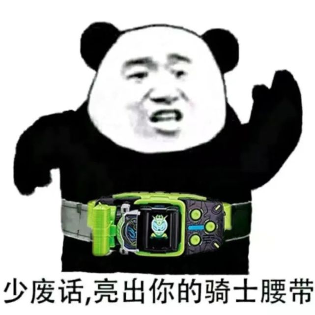 少废话亮出你的骑士腰带表情包